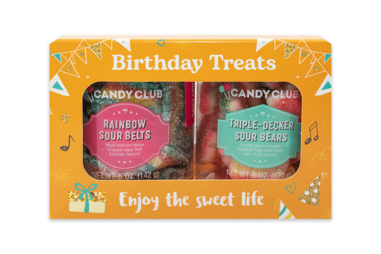Birthday Treats Sour Candy Gift Sets Wholesale Candy Club